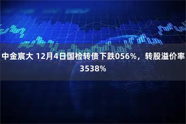 中金宸大 12月4日国检转债下跌056%，转股溢价率3538%